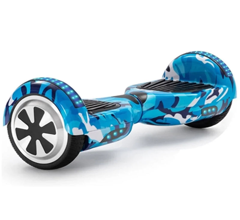 Hoverboard 6,5" Smart Balance com Conexão Bluetooth e LED - Azul Camuflado